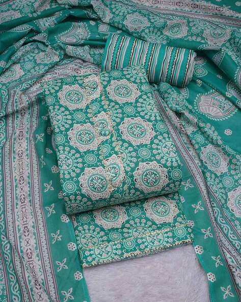 Women Printed Unstitched Dress Material Price in India