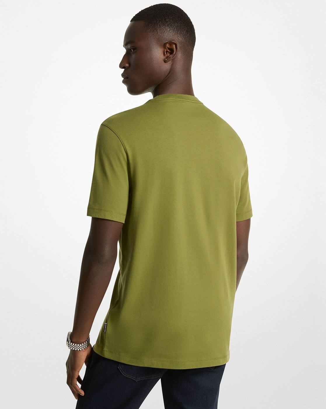 Buy Michael Kors Logo Cotton Oversized T-Shirt | Green Color