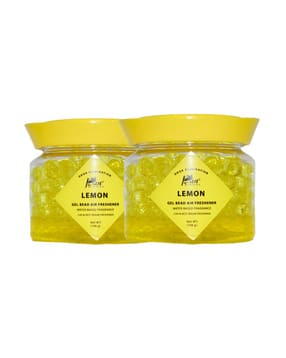 pan aromas Gel Beads Air Freshener with Lemon Fragrance-picture-13