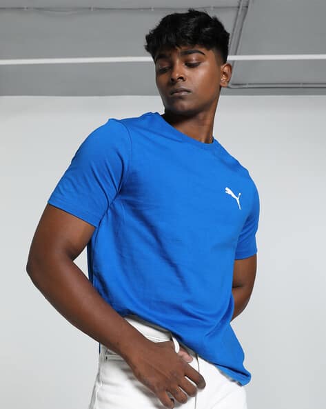 Regular Fit Crew-Neck T-Shirt with Logo Print