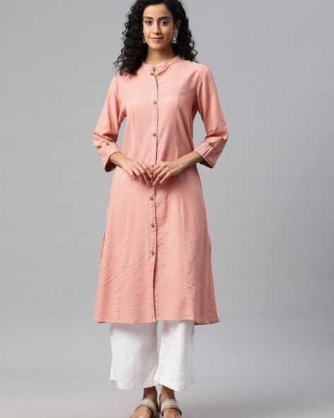 Buy Peach Kurtis Tunics for Women by Readiprint Online Ajio