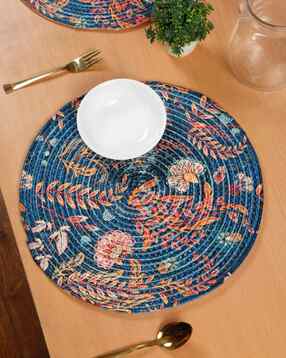 hosta homes Pack of 4 Floral Print Table Placement-picture-27