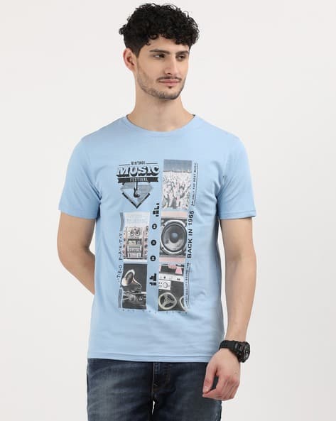 Buy Blue Tshirts for Men by INDO Cotton Online