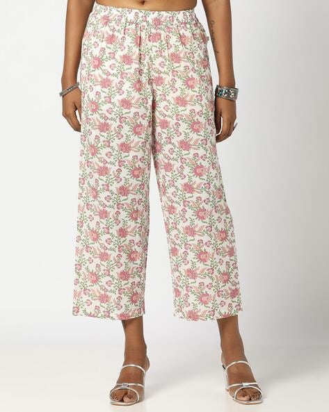 Women Floral Print Regular Fit Pants Price in India