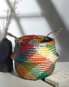habere india Seagrass Plant & Storage Basket-picture-25