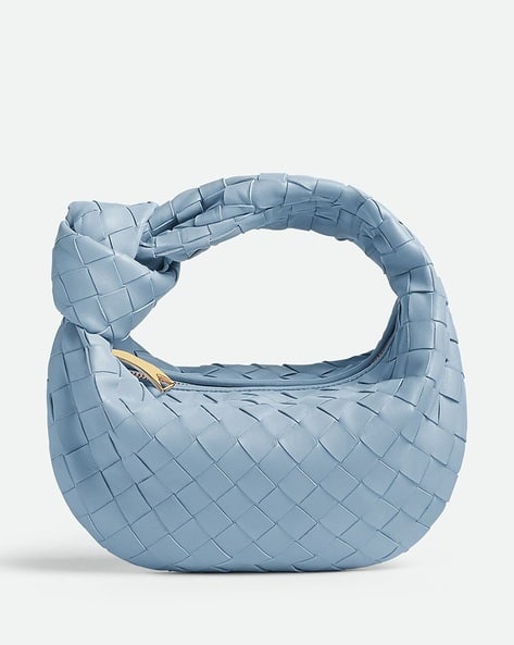 Buy BOTTEGA VENETA Jodie Mini Braided Hobo Bag | Blue Color Women | AJIO LUXE