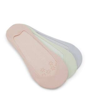 aldo Women Pack of 3 Floral Print No-Shoe Socks-picture-32