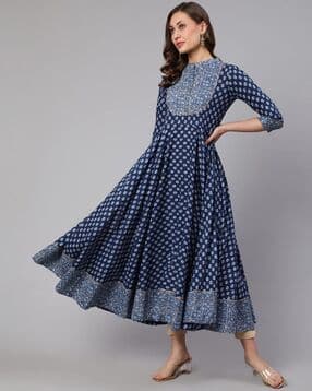 womenclick Floral Print Flared Kurta-picture-26