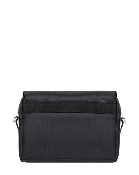 Black shops nylon messenger bag