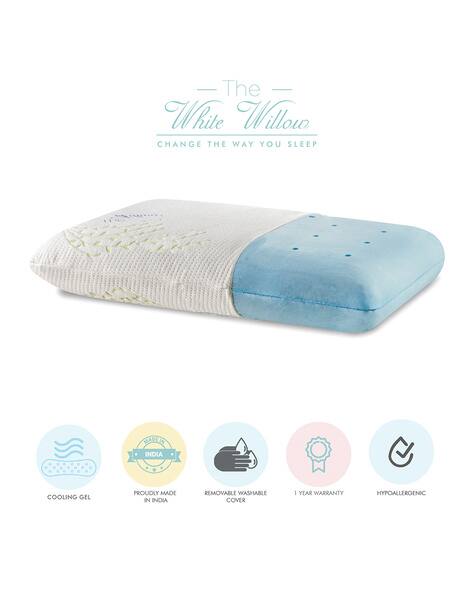 The White Willow Textured Cooling Gel Size Neck Support Bed Pillow