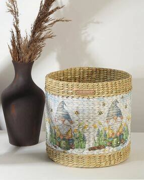 habere india Graphic Print Basket Weave Storage Basket-picture-30