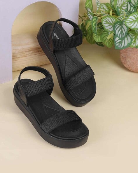 Women Wedges with Velcro Fastening