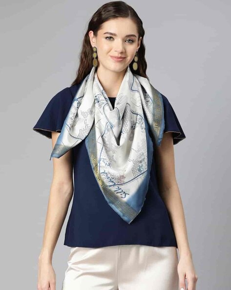 Women Geometric Print Scarf Price in India