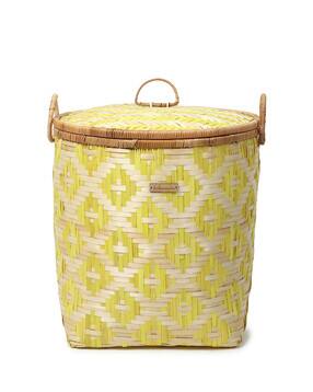 habere india Basket Weave Laundry Basket with Lid-picture-51