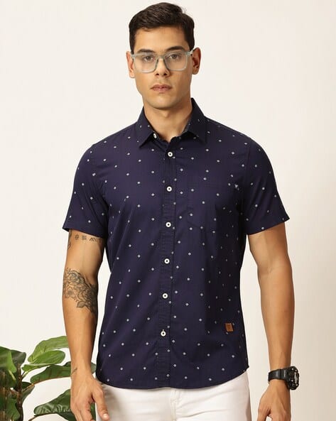 THOMAS SCOTT Men Slim Fit Micro Print Shirt
