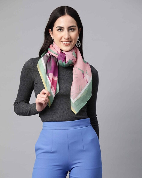 Women Abstract Print Scarf Price in India