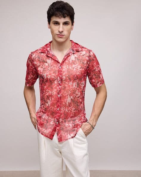 strapless open back dress Mens Red Satin Silk Shirt Smart Casual Button Down Cuff Tailored Fit –  Upperclass Fashions main image 1