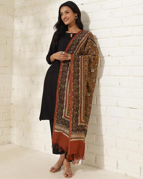 Women Floral Print Dupatta Price in India