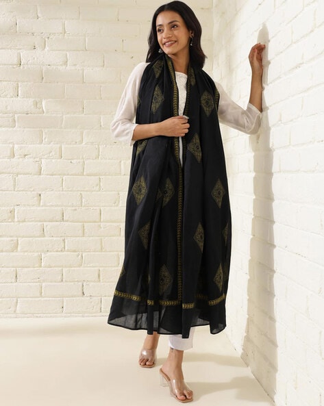 Women Chikankari Embroidered Dupatta Price in India