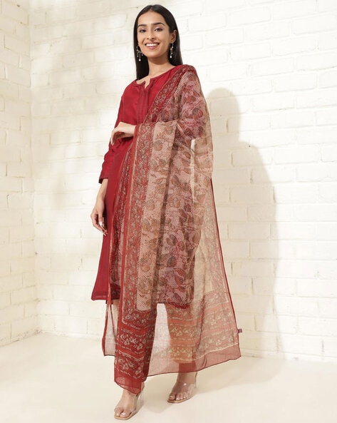 Women Bagru Print Dupatta Price in India