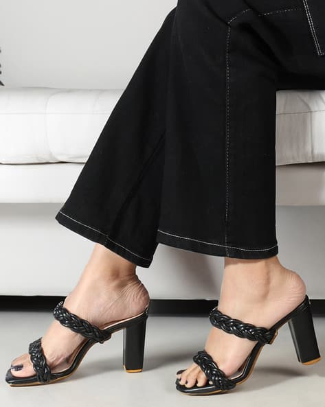 Buy Black Heeled Sandals for Women by ELLE Online