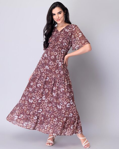 Buy Brown Dresses for Women by FABALLEY Online | Ajio.com