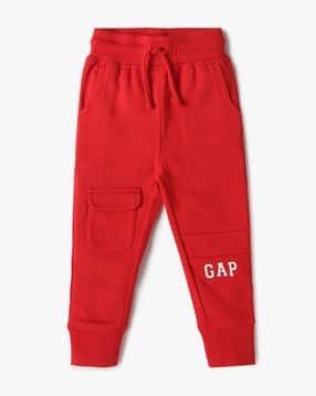 gap kids Logo Print Relaxed Fit Non-Stretchable Knitted Pants-picture-33