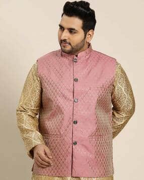sojanya Self-Design Nehru Jacket-picture-3