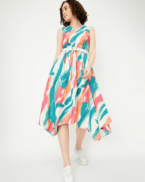 Max Fashion Max Ladies Wear Women Printed Asymmetric Midi Fit - Main Image