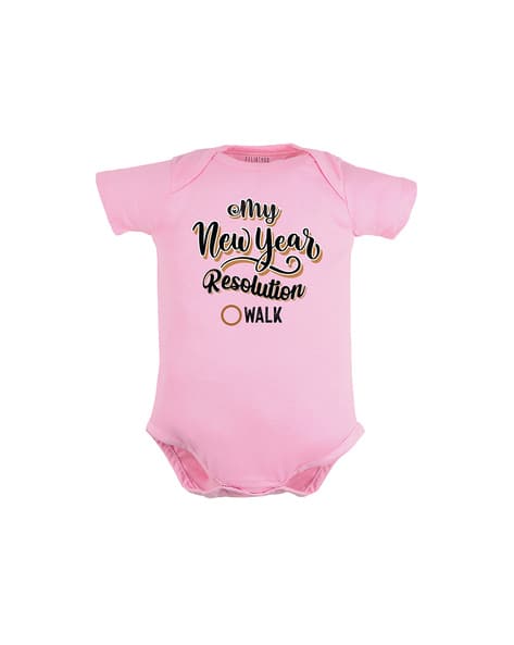 Typographic Print Envelop Neck Onesies