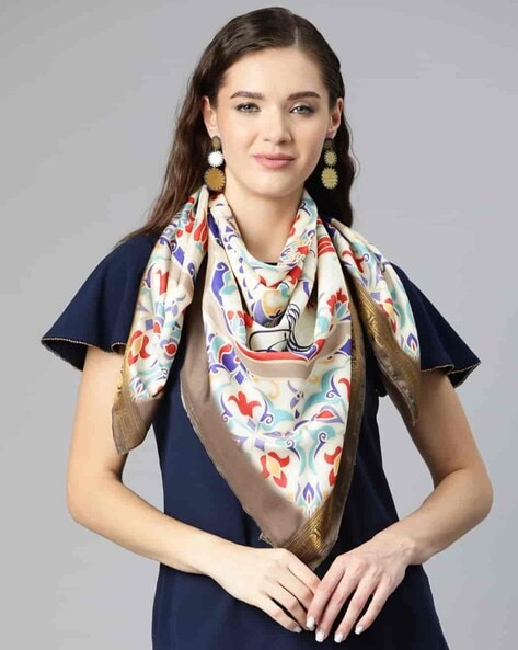 Women Abstract Print Scarf Price in India