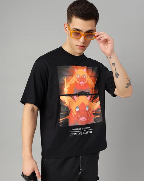 Buy Black & Orange Tshirts for Men by Free Authority Online | Ajio.com