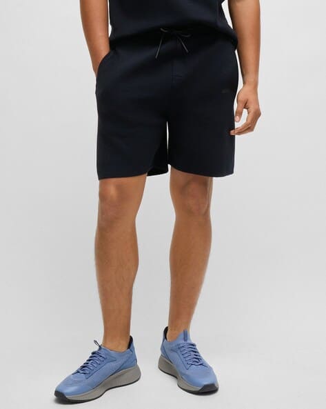 Buy BOSS Thermoregulating Cotton Blend Fabric Regular Fit Shorts