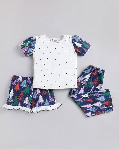 Buy White Nightsuit Sets for Girls by M'ANDY Online