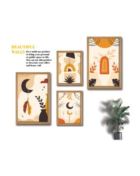 saf Set of 4 Modern Art Rectangle-Shaped Wall Painting-picture-44