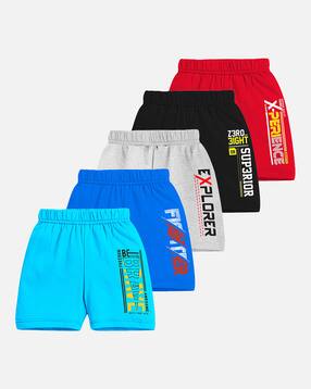 trampoline Pack of 5 Typographic Print Shorts-picture-10