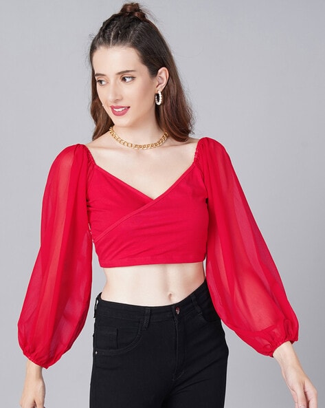 crop full sleeves top