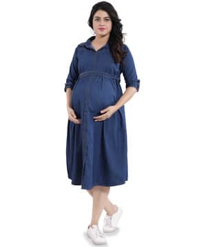 mamma's maternity Solid A-line Dress-picture-18