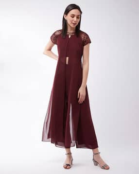 miss chase Solid Jumpsuit With Embellished Neck-picture-32