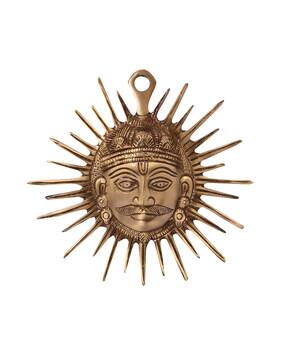 ecraftindia Smiling Surya Brass Wall Hanging-picture-36