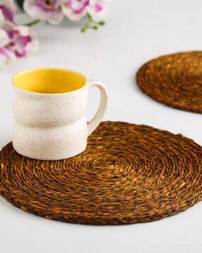 unravel india Set of 2 Sabai Grass Dish Coaster Set-picture-29