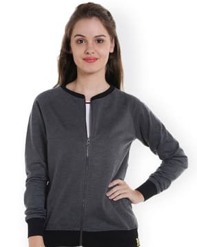 pinacolada Solid Sweatshirt with Zip Closure-picture-16