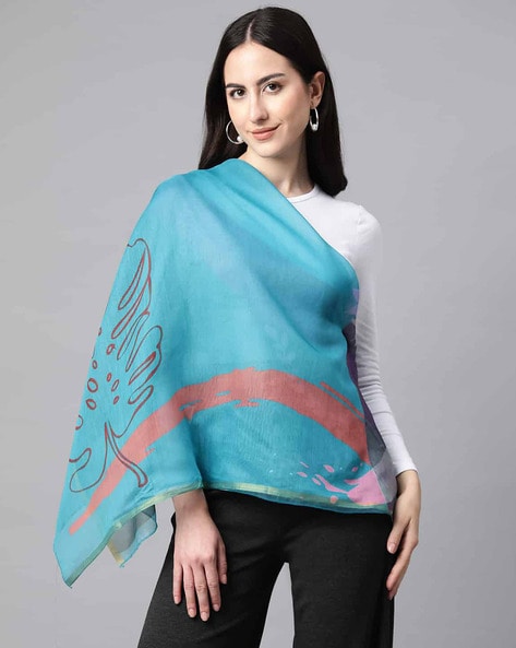 Women Abstract Print Scarf Price in India