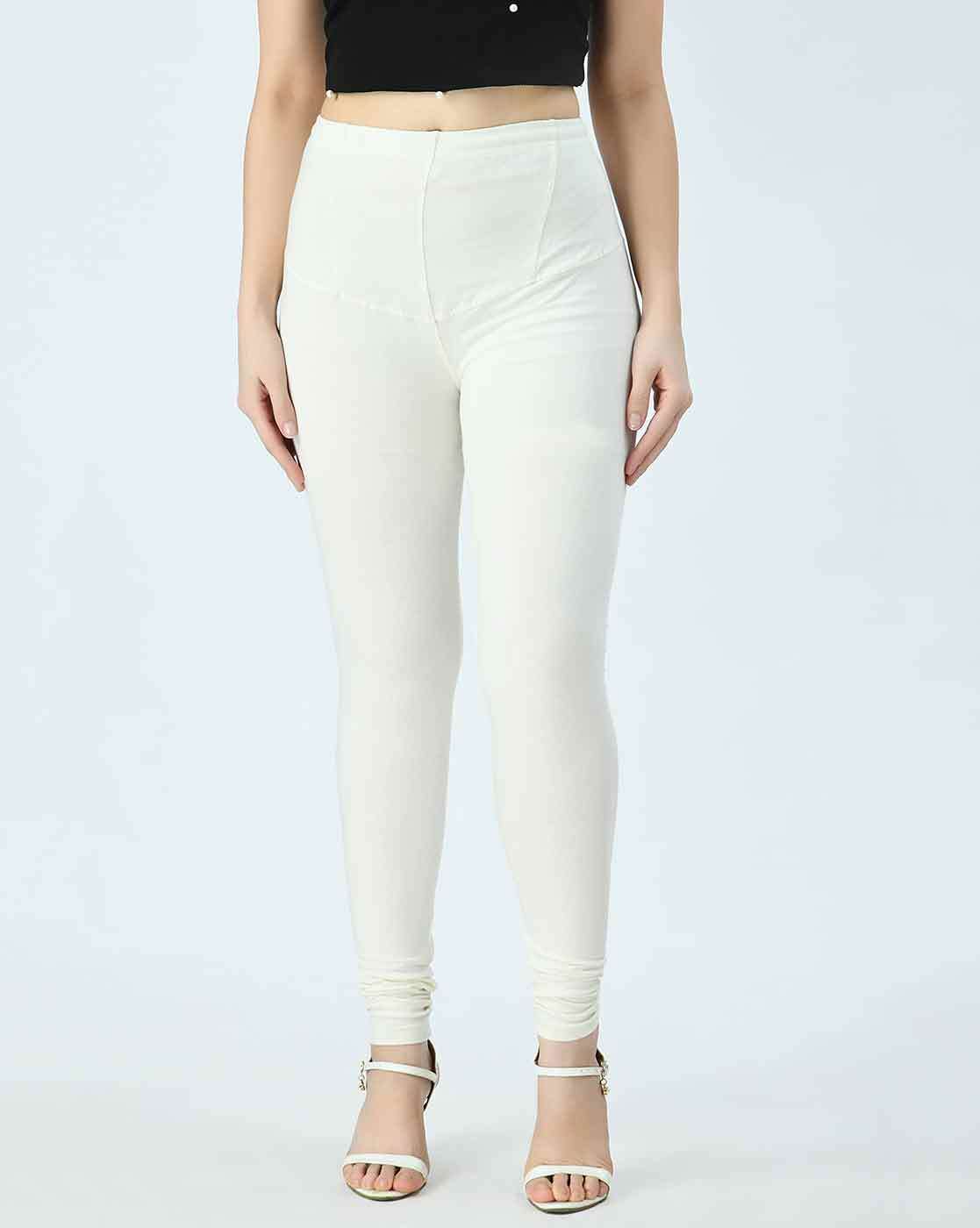 Ultra Soft High Waist Leggings For Women - Opaque, Squat-Proof, Tummy Control In Pure White - View #13