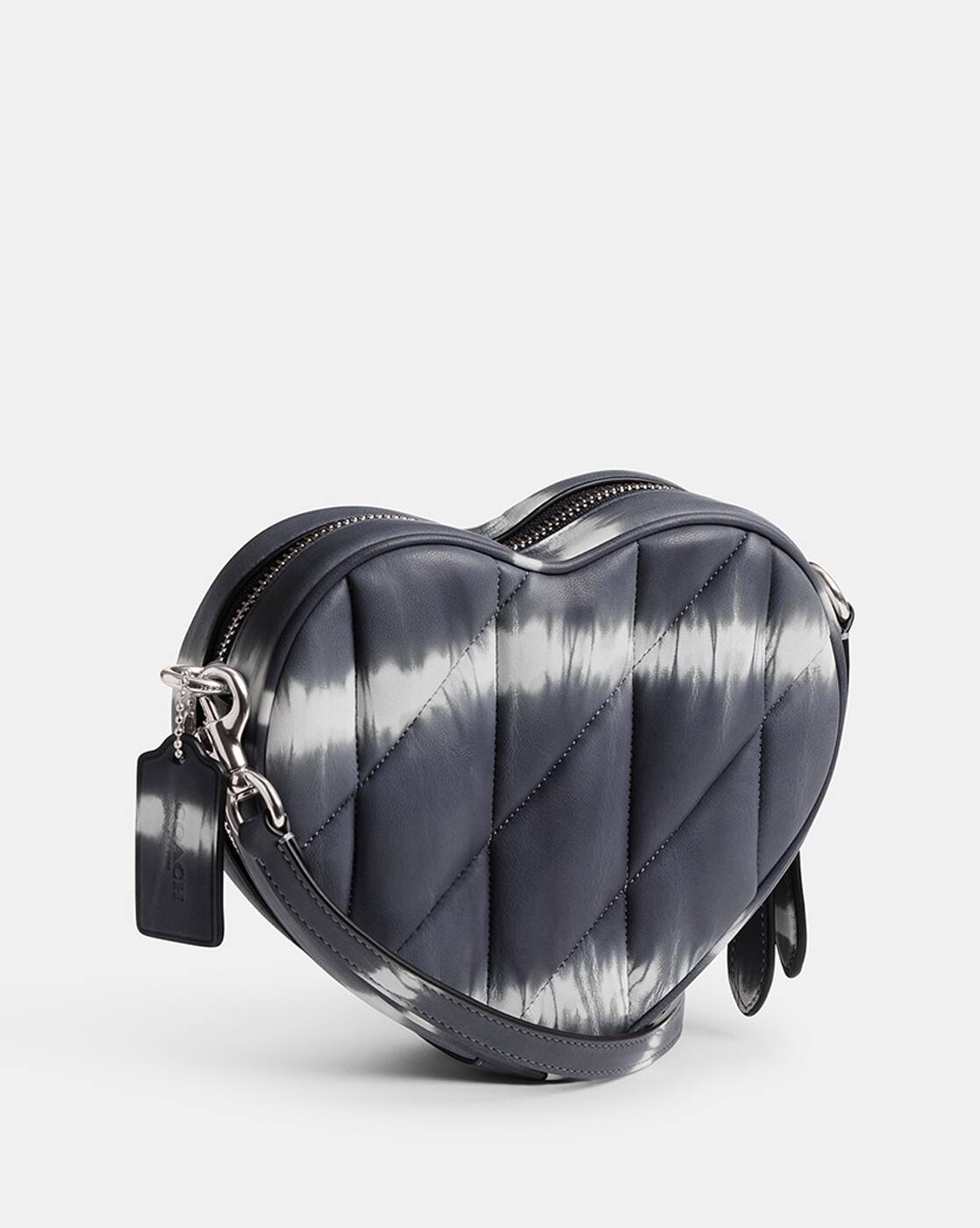 Buy Coach Quilted & Tie Dye Heart Crossbody Bag | Blue Color