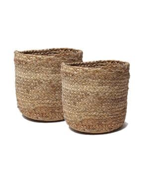 habere india Pack of 2 Handmade Jute Baskets-picture-31