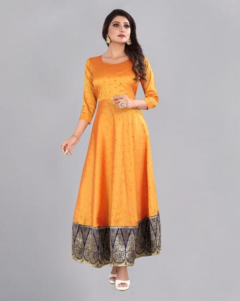 Buy Yellow Kurtis Tunics for Women by Zeelpin Online