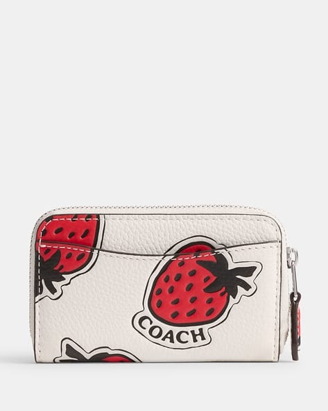 Buy Coach Strawberry Print Small Zip-Around Leather Card