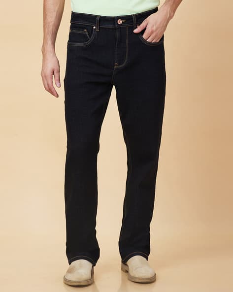 Men Bootcut Jeans with 5-Pocket Styling