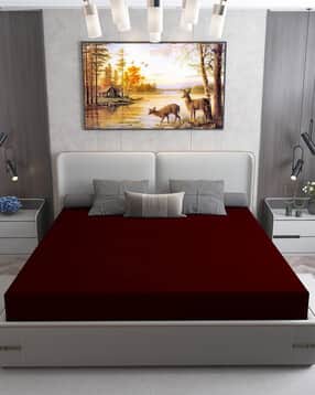 Dream Care Waterproof Fitted Cotts Wonder Mattress Protector for Single Bed 72 x 48 Inch Maroon-picture-11